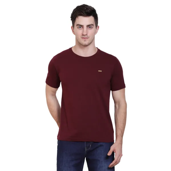 solid round neck t-shirt