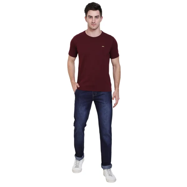 solid round neck t-shirt