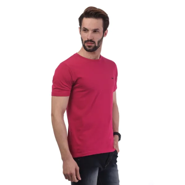 solid round neck t-shirt