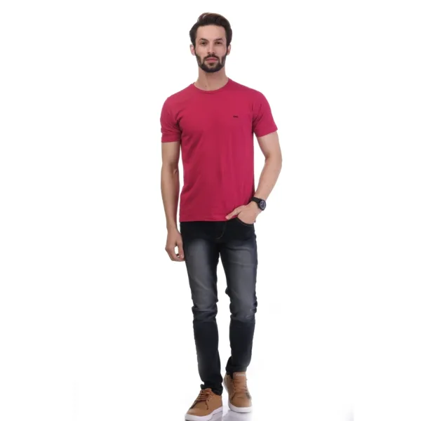 solid round neck t-shirt