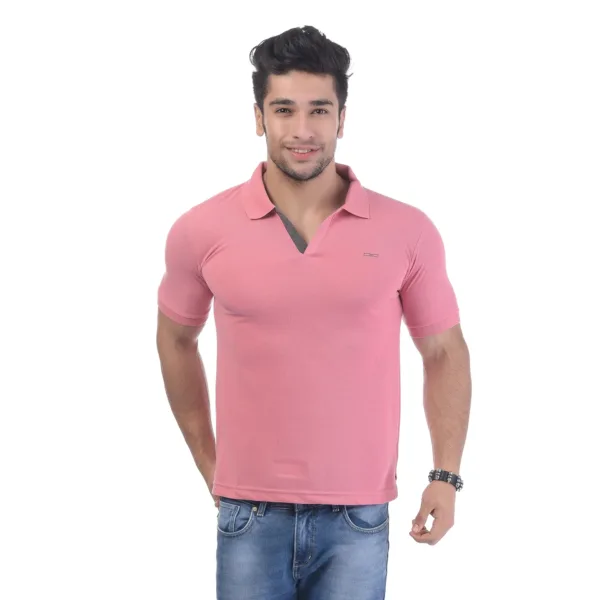 Men's Contrast Placket T-shirt