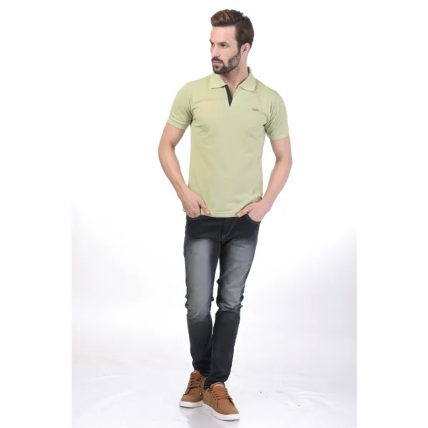 Men's Contrast Placket T-shirt