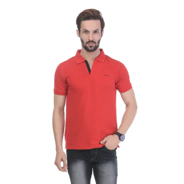 Men's Contrast Placket T-shirt