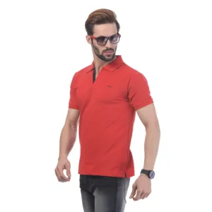 Men's Contrast Placket T-shirt