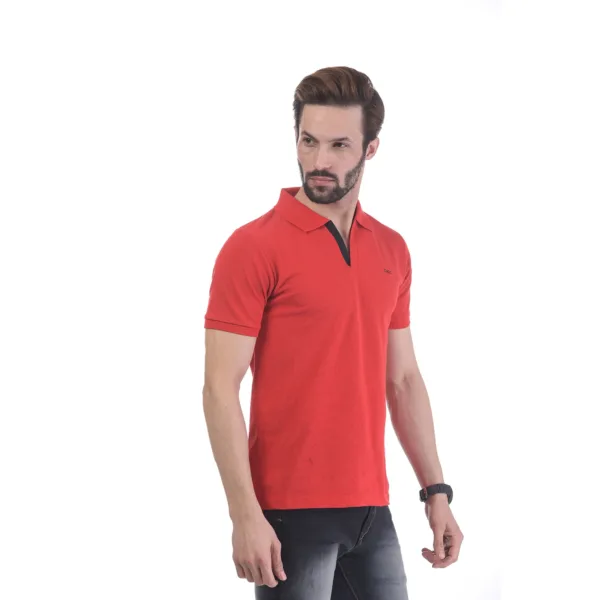 Men's Contrast Placket T-shirt