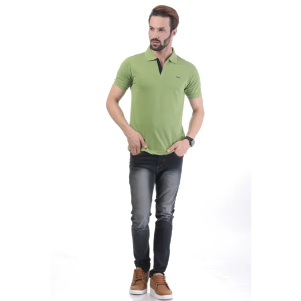 Men's Contrast Placket T-shirt