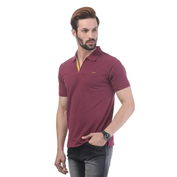 Men's Contrast Placket T-shirt