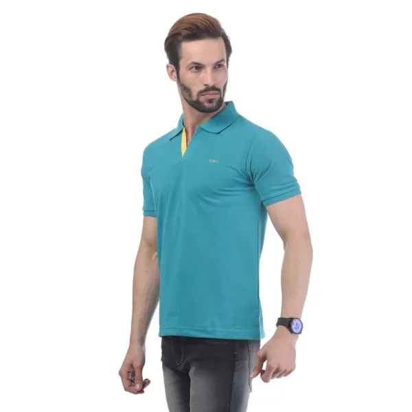 Men's Contrast Placket T-shirt