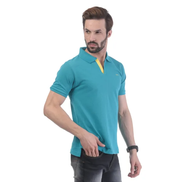 Men's Contrast Placket T-shirt