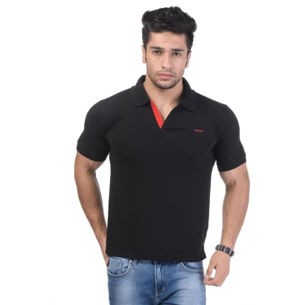 Men's Contrast Placket T-shirt