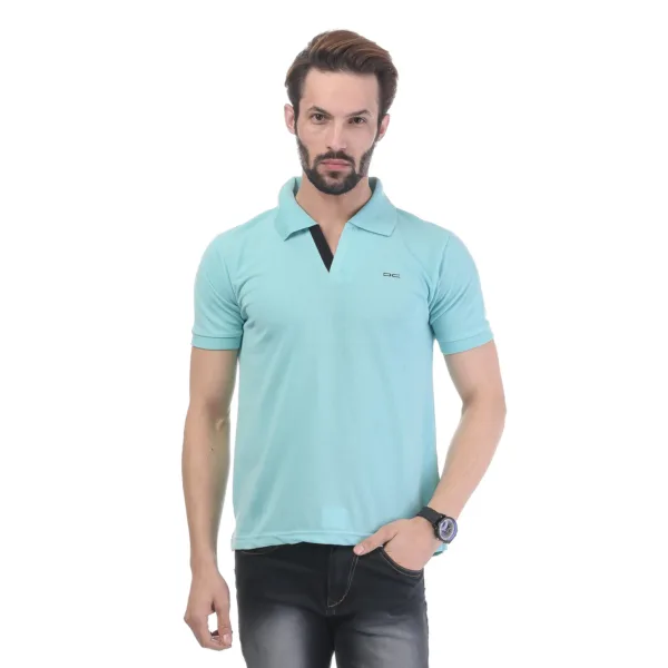 Men's Contrast Placket T-shirt